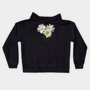 Three White Daisies Kids Hoodie